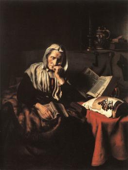 尼古拉斯 瑪斯 Old Woman Dozing 尼古拉斯 瑪斯 Old Woman Dozing